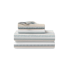 Printed Double Bedsheet With 2 Pillow Covers - 96 X 89 Inches, Grey & Cream | Ideal For Daily Use, Bedroom Decor & Gifting | Resistant All-Season Bedsheet