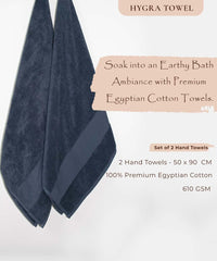 Rangoli Soft Absorbent Durable Towels Earthly Egyption Cotton Plush Oversized Small Size Bath Towel 600 Gsm (Charcoal)- Pack Of 2