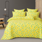 Cotton Double Bedsheets King Size With 2 Pillow Covers | Size 78 X 72+10 Inches, Light Green-All Around Elastic Fitted Design Bedsheet