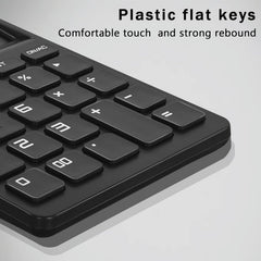 Eoocoo Desk Calculator With Large Key Buttons,12 Digits Standard Large LCD Display Solar And Battery Powered For Office, School, Home & Business Use - Black