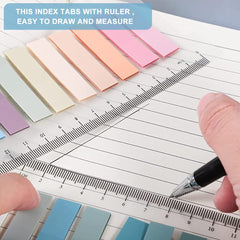 Sticky Book Tabs, Book Markers, Repositionable Book Flags Strip, Writable Transparent - 200 Pcs