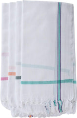 Ayus Cotton Handloom Light Weight Fast Absorbing Bath Towels 1kg (Pack Of 4)