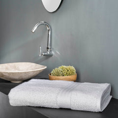 Ddecor Live Beautiful 100% Cotton Bath Towel 500 Gsm | Large Size Bath Towel Soft & Absorbent For Men & Women (White)