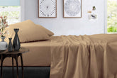 Microfiber Bedsheet For Double Bed With 2 Pillow Covers - Size 90 X 95 Inches, Cream | 300 Thread Count - Daily Use Perfect Bedsheet