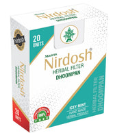 Icey Mint Flavored Herbal Filter Dhoompan Sticks - 20 Pcs Herbal Cigarette | Natural Smoking Alternative For Relieve Stress - Tobacco Free & Nicotine Free Mood Enhancer Product For Smokers