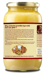 Organic Natural A2 Bilona Cow Desi Ghee By Puro Miles | Natural & Healthy Gir Cow Cultured Desi Ghee Ideal For Puja | (1 Litr) 33.8 Ounce | Jar Pack
