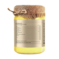 Natural Gir Desi Cow A2 Ghee By Jiva | Source Of Vitamins C, E & K Healthy Desi Ghee Perfect For Glowing Skin | (500ml) 16.9 Ounce | Jar Pack