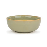 Ceramic Large Bowl, 1500ml - 21cm, 1 Piece, Pistachio Green | Stoneware Ceramic Serving Bowls - Ceramic Bowl With Glossy Finish | Pasta Serving Bowl - Microwave Safe & Dishwasher Safe