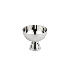 Designer Stainless Steel Ice Cream Cups Set Of 2 - Rhythm Series, Silver | Pudding Set For Serving Ice Cream, Fruit, Pudding - Serve Ware, Dinnerware & Tableware
