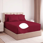Premium King Size Bedsheets With 2 King Size Pillow Covers - 78x72+10 Inches, Maroon | Ideal For Guest Houses, & Daily Home Use King Size Bed Sheet