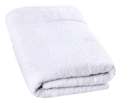Urbane Home Cotton Bath Towel 400 Gsm | Super Absorbent Towel Bath Towel For Men & Women | Lightweight & Odour Free (White)