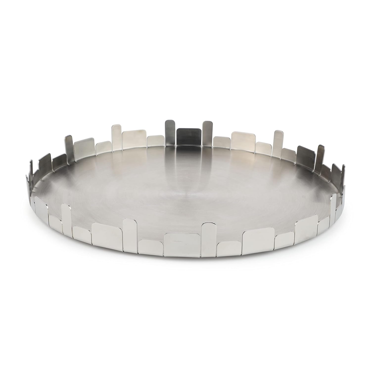 Designer Chrome Stainless Steel Round Tray - Urban Horizon Series | Multipurpose Centre Serving Platter - Premium Serve Ware, Dinnerware & Tableware Designer Chrome Stainless Steel Round Tray - Urban Horizon Series | Multipurpose Centre Serving Platter - Premium Serve Ware, Dinnerware & Tableware