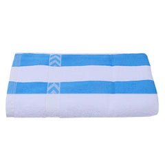 Kuber Industries Cotton Bath Towel 500 Gsm (Blue & White) - 2 Pieces