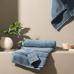 Esq Living Egyptian Large Size Cotton Bath Towel 600 Gsm | Soft & Skin Friendly Towels For Bath, Travel, Gym, Beach Pool & Yoga (Blue)