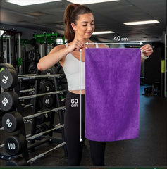 Super Soft Microfiber Breathable Face Towels 600 Gsm | Quick Dry Gym Sweat Towels Napkin For Hand (Blue, Purple & Grey) - 3 Pcs