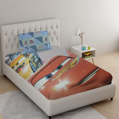 100% Cotton Kids Bedsheet For Single Bed With 1 Pillow Cover - 57 X 88 Inches, Red | Durable & Wrinkle Free - All Season Bedding