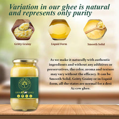 Pure Natural A2 Cow Desi Ghee By Puro Miles | Natural & Healthy Gir Cow Cultured Desi Ghee Perfect For Reduce Joint Pain | (1 Litr) 33.8 Ounce | Jar Pack