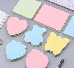 Sticky Notes 600 Sheets (6 Shapes X 100 Sheets Each) | Cute Shapes Self Adhesive Notes