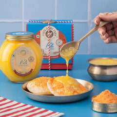 100% Natural A2 Desi Gir Cow Ghee By Parsi Dairy Farm | Rich In Vitamin A, D, E & K Healthy Desi Ghee Perfect For Cooking, Baking | (500ml) 16.9 Ounce | Jar Pack