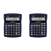 Casio WD-220MS-BU Desktop - Water Protected & Dust Proof Standard Calculator | 12 Digits, 2 Way Powered Solar + Battery Calculator