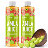 Boldfit Amla Juice Rich Source Of Vitamin C & Antioxidants Supports Healthy Hair & Skin Amla Detox Juice Helps With Metabolism | 1 Litre 2.2lbs Each Pack Of 2