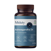 Miduty Palak Notes Ashwagandha 3x, 500 Mg Supplement Ksm 66 Ashwagandha, Triple Strength Formula, For Mood Stability, Focus, Strength & Stress | 60 Veg Capsules 100gm 0.2lbs