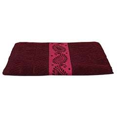 Kuber Industries Cotton Bath Towel 400 Gsm 4 Pieces (Maroon)