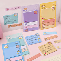 Pastel Multicolor Sticky Note Pads Self-Stick Notes Notes Study School - Pack Of 4 Multicolor