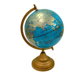 Decorative Globe - Political Globe For Home Decor Or Office Desk Accessory Painted Iron Arc & Base | Showpiece For Living Room (Blue) Pack Of 1