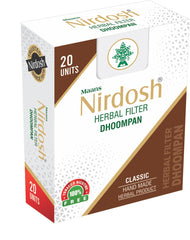 Classic Flavored Herbal Filter Dhoompan Sticks - Pack Of 6X 20 Pcs Herbal Cigarette | Bidi Sticks Rolled In Tendu Leaves, Non-Addictive Sticks - Tobacco Free & Nicotine Free