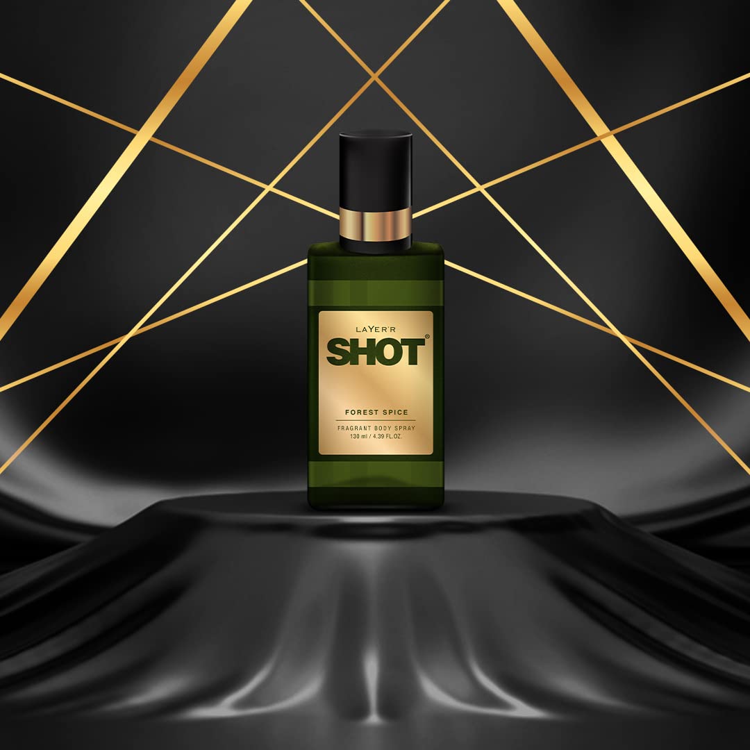 Layer'r Shot Forest Spice Fragrant Body Spray For Men | Long Lasting Fresh Fragrance 130ml 4.39 Fl.oz. Each Combo Of 2 Layer'r Shot Forest Spice Fragrant Body Spray For Men | Long Lasting Fresh Fragrance 130ml 4.39 Fl.oz. Each Combo Of 2