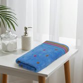 Liberty Towels Ultra Zero Twist 100% Cotton Large Size Towel 500 Gsm | Ultra Soft, Highly Absorbent, Quick Dry Bath Towel (Blue)