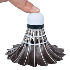Zhenan Black Goose Feather Badminton Shuttlecocks With Great Stability And Durability | Hight Speed , Pack of 12