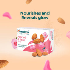Himalaya Moisturizing Almond & Rose Soap, Antiseptic | 125gm (Pack Of 4)