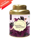 Saffron Cup Darjeeling Summer Flush Energetic Black Tea - 75gm Tin, 2.6 Ounce | 100% Natural, Rich In Antioxidants - Perfect For Connoisseurs & Heart Health | Low Caffeine, Rich & Full Bodied Flavor