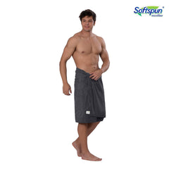 Softspun Microfiber Hair & Face Care Bath Towel 360 Gsm | Ultra Absorbent Super Soft & Comfortable Quick Drying For Men & Women Daily Use Extra Large Size Towel (Grey)