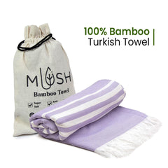 Mush 100% Bamboo Large Bath Towel 280 Gsm | Ultra Soft, Absorbent, Light Weight, & Quick Dry Towel | Set Of 3 - Lavender, Blue & Light Green, 250 Tc