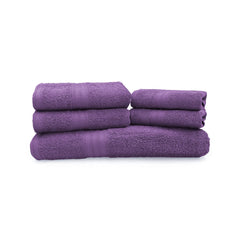 Sassoon Anatolia Bath + Hand & Face Towel 1200 Gsm (Grape) - Pack Of 5