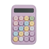 Mastano Desktop Cute Calculator -12 Digit large Display | Big Buttons | Solar Power |aesthetic Candy Color | For Office, School, Home Purple