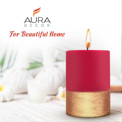 ROSE GOLD FINISH FRAGRANCE CANDLES | BURNING TIME 60 HOURS | GIFT BOX SET OF 2