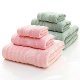 Mush Bamboo Luxurious 2 Bath + 2 Hand & 2 Face Towel 1800 Gsm | Ultra Soft, Absorbent & Antimicrobial Towel (Olive & Pink) -6 Piece