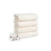 Mytrident Finesse 100% Cotton Hand Towels 800 Gsm (Linen) -4 Piece