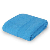 Fezora 100% Cotton Bath Towel 450 Gsm | Ultra Soft, Quick Dry, High Absorbency, Skin-Friendly Large Size Bath Towel (Light Blue)