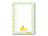 A5 Notes/To Do List Notepad, Beautiful Checklist Pad, Tear-Off Sheets (Lemon, Yellow) Pack Of 1