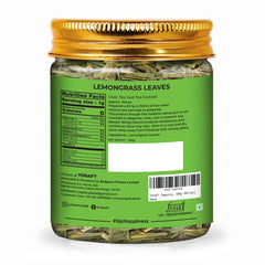 Yogafy Lemongrass Herbal Tea Leaves - Pack Of 2 X 100gm Reusable Pet Jar, 3.5 Ounce Each, 50 Cups | Boost Metabolism Used For Detox - Caffeine Free, Non GMO