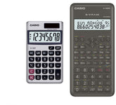 Casio FX-82MS 2nd Gen Scientific Calculator & Casio SX-300P-W | Portable Calculator With Metallic Faceplate