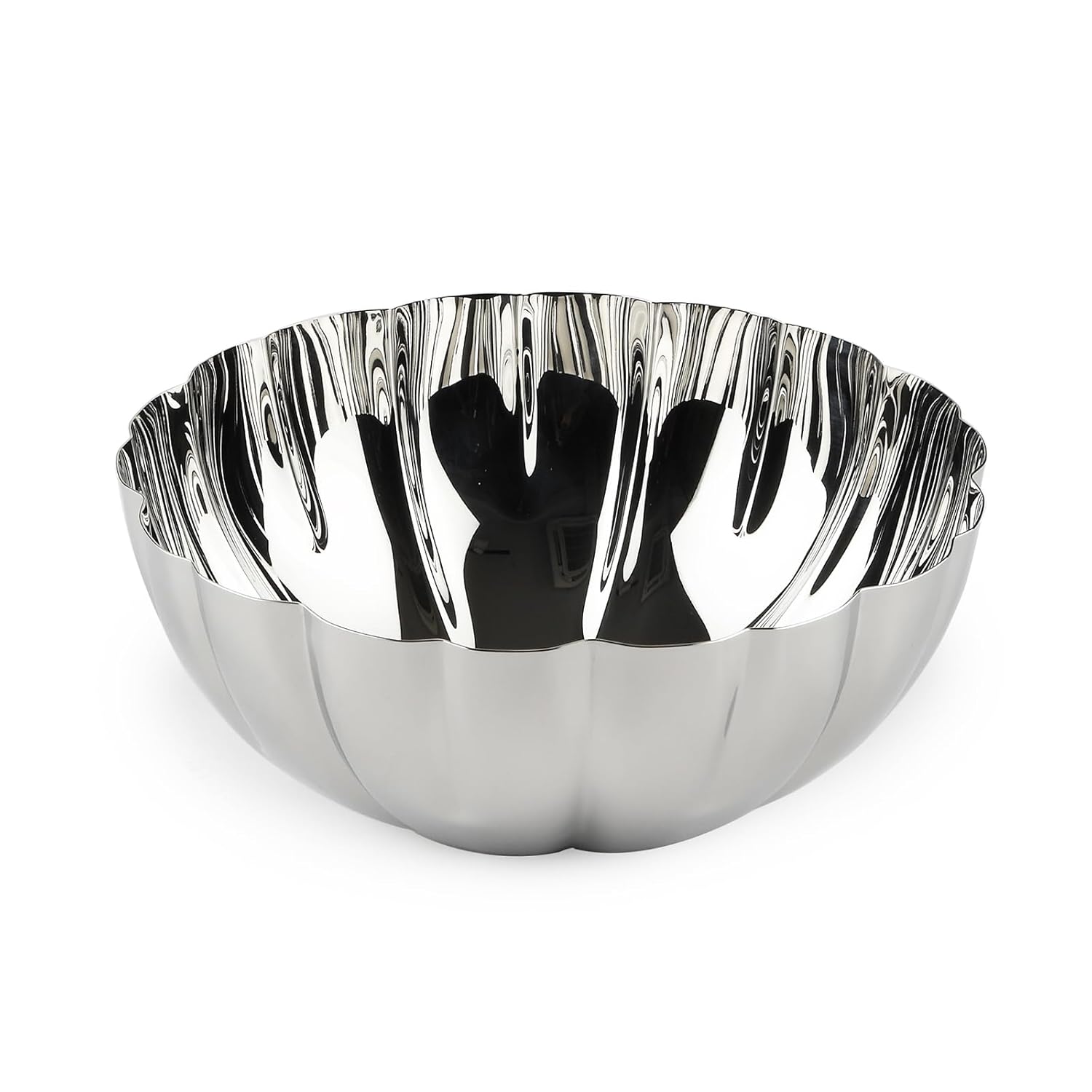 Mushroom Collection Large Serving Bowl Set Of 2 | Corporate Gifting For Diwali - Premium Serve Ware, Dinnerware & Tableware - Silver Stainless Steel Mushroom Collection Large Serving Bowl Set Of 2 | Corporate Gifting For Diwali - Premium Serve Ware, Dinnerware & Tableware - Silver Stainless Steel