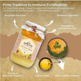 Pure Desi Gir Cow Ghee By Adivine | Traditional Bilona Method Healthy Desi Cow Ghee Good For Support Digestion | (1 Litre) 33.8 Ounce | Jar Pack