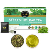 Teacurry Plant Based Spearmint Leaf Tea Bag - 60gm, 2.1 Ounce, 30 Pyramid Tea Bags | Helps With Hormonal Imbalance, Facial Hair & PCOS - Caffeine Free, Gluten Free