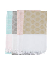 Ramraj 100% Cotton Soft Feel Bath Towel 1200 Gsm (Multicolor)- Pack Of 4